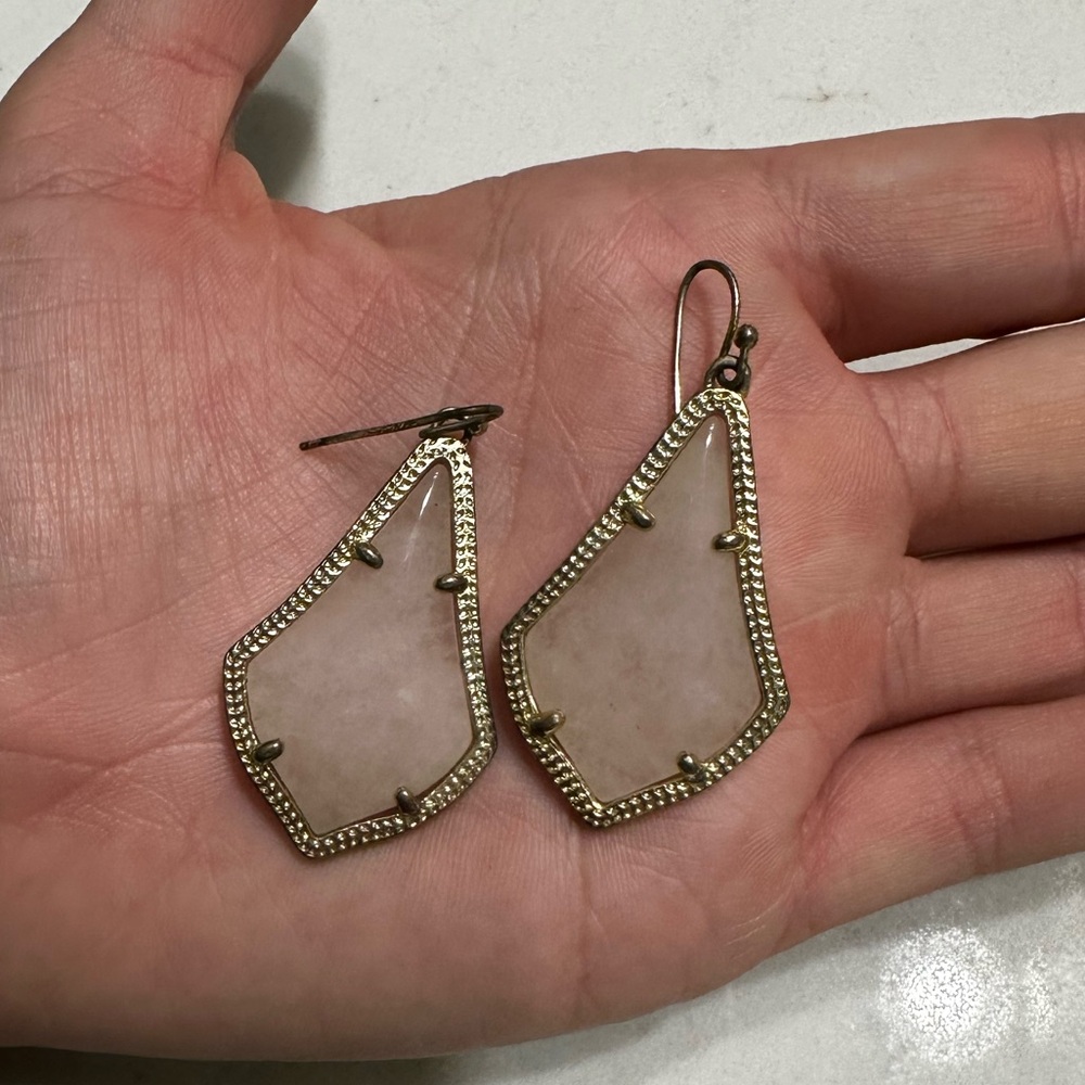 Kendra Scott earrings pink quartz